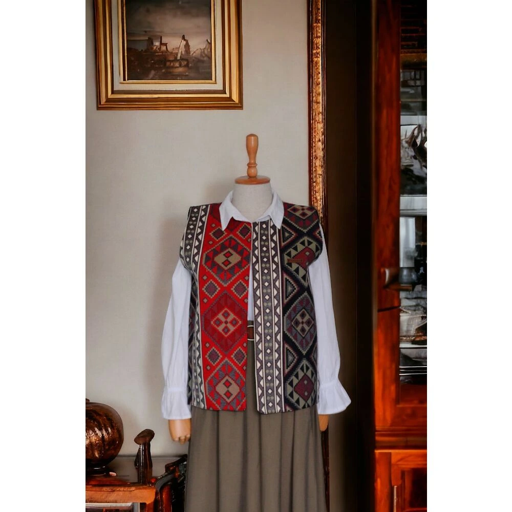 Nar Çiçeği Yelek - Görsel 2