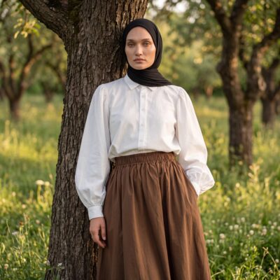%100 cotton pileli etek