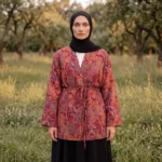 Pamuklu Etnik Desen Kimono
